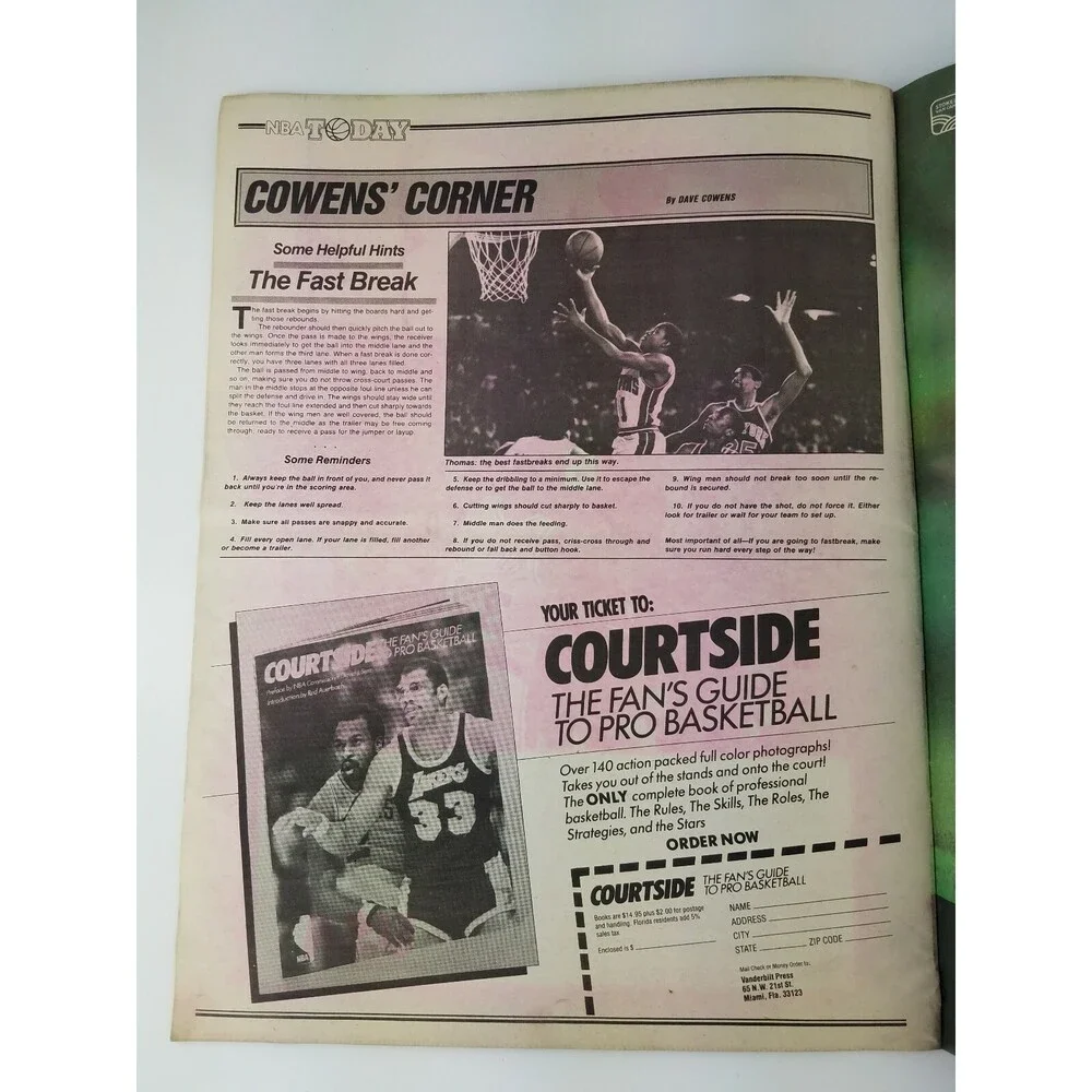 RARE Vtg 1984 NBA Today Newspaper Magazine Basketball KAREEM / WILT lakers MJ